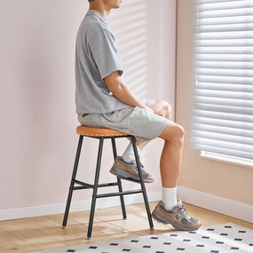 Sada 2 ks barových židlí Ironform hnědá/černá