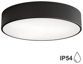 Temar Vonkajšie stropné svietidlo so senzorom CLEO 3xE27/24W/230V pr. 40 cm čierna IP54 TM0100