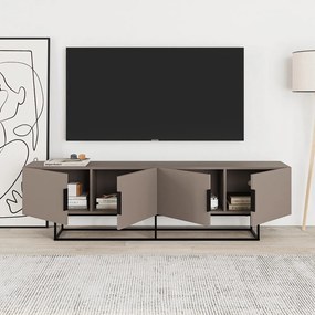 Sivo-béžový TV stolík 200x55 cm Titan – Marckeric