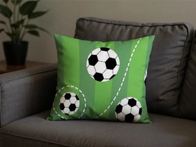 Polybavlnená obliečka na vankúš FOOTBALL TIME POLY 45x45 cm, zelená
