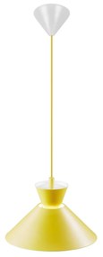 Závesné svietidlo Dial kovové tienidlo žltá Ø 25cm