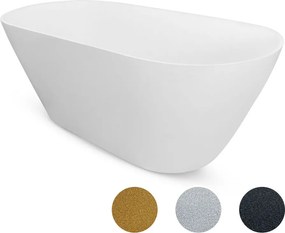Besco Voľne stojaca vaňa z liateho mramoru Moya Glam 170x70 BESCO-Rozmery: 169x69,6, BESCO-Farba: Biela/grafit
