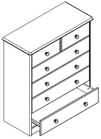 Sconto Komoda ROLAND 5 borovica