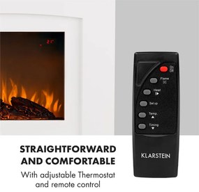 Klarstein Aosta Light & Fire, elektrický krb, 1000/2000 W, diaľkové ovládanie