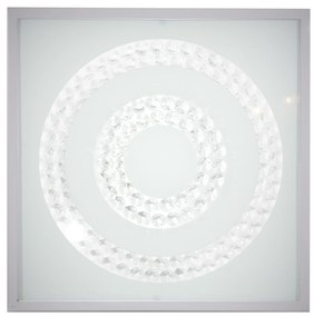 CLX LED nástenné / stropné osvetlenie ALBA, 16W, studená biela, 29x29, hranaté, kruhy, satinované