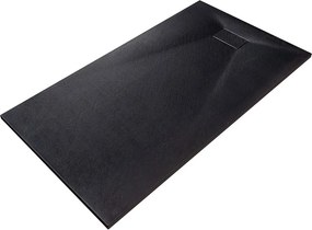 Besco Obdĺžniková sprchová vanička z SMC kompozitu VEXO BLACK R 100x80 (120x80, 120-180x90) BESCO-Rozmery: 100x80
