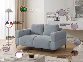 POHOVKA FLEUR 2 MIESTNÁ ŠEDÁ 154 cm