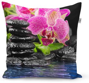 Sablio Vankúš Orchidea na kameňoch - 50x50 cm