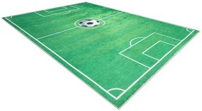 Detský koberec protišmykový BAMBINO 9731 futbalové ihrisko, zelený