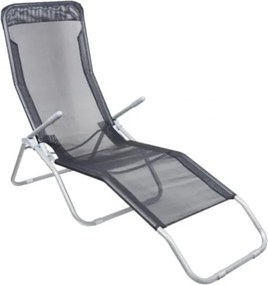 Sivé záhradné lehátko