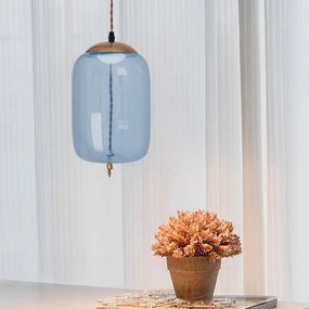 Toolight Toolight, LED sklenené stropné svietidlo APP443-CP, modrá, OSW-00574