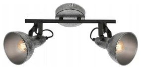 Briloner 2049-024 - Bodové svietidlo RETRO 2xE14/40W/230V šedá