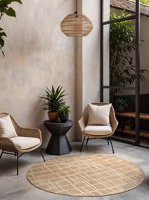 Koberec Ted Baker Haringey Crouch naturálny / biely kruh