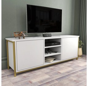 TV stolík Otosello (zlatá + biela). Vlastná spoľahlivá doprava až k Vám domov. 1107349