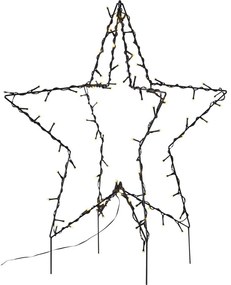 Čierna vianočná svetelná dekorácia Foldy - Star Trading