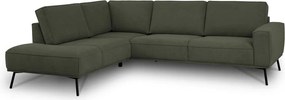 Tmavozelená ženilková rohová pohovka (ľavý roh/do L) Amsterdam – Scandic