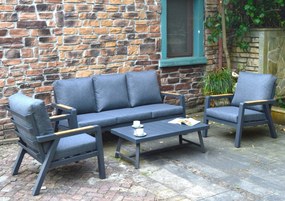 Záhradný nábytok TERST s nízkym hliníkovým stolíkom