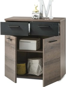 Sconto Komoda MANGO dub tmavý/dub čierny