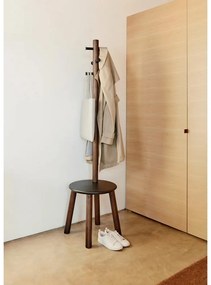 Umbra Vešiak so stoličkou PILLAR 167x50 cm tm. hnedá, čierna