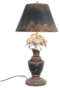 Kovová stolná vintage lampa s patinou - Ø 36 * 73 cm / E27 60W