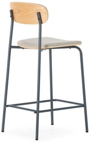 Béžové čalúnené barové stoličky v súprave 2 ks (výška sedadla 65,5 cm) Saula – Marckeric