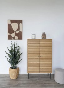 Skrinka v dekore duba v prírodnej farbe 80x130 cm Kyoto – House Nordic