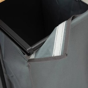 Kôš na bielizeň HANOI čierny DUO COLOR 80 l