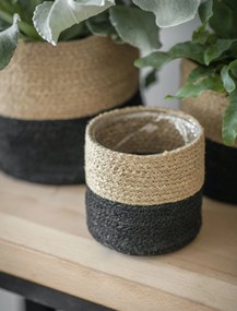 Garden Trading Jutový obal na kvety Black Nature - set 3 ks