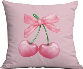 Obliečka na vankúš CHERRIES 45x45 cm, ružová