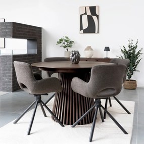 Okrúhly rozkladací jedálenský stôl s doskou v dubovom dekore ø 120 cm Osaka – House Nordic