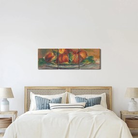 Obraz - Auguste Renoir, Peaches on a  Plate, reprodukcia (s hodinami) (90x30 cm)