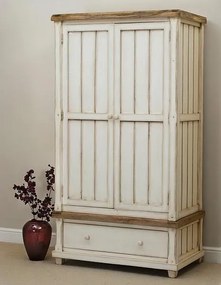 furniture-nabytek.cz - Rustikálna šatníková skriňa 120x200x60 z dreva mango