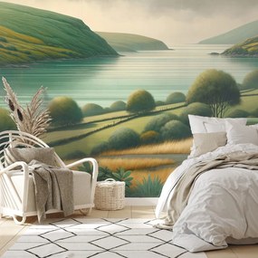 Samolepiaca tapeta retro dodávka v malebnej krajine