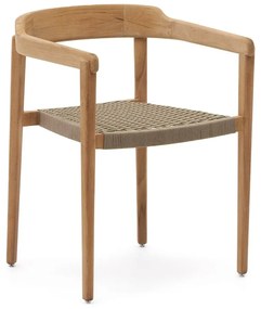 Drevená záhradná stolička v prírodnej farbe Icaro – Kave Home