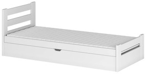 Detská posteľ 90 x 200 cm Nia (s roštom a úl. priestorom) (biela). Akcia -10%. Vlastná spoľahlivá doprava až k Vám domov. 1012961