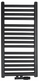 Regnis Elba, Vykurovacie teleso 440x1580mm so stredovým pripojením 50mm, 701W, čierna, ELBA160/40/D5/BLACK