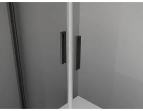 Mexen Exo, sprchovací kút s krídlovými dverami 80 x 90 cm, 6mm číre sklo, čierny profil, 8182-080-090-70-00