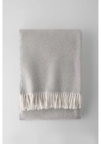 Svetlosivý pléd s podielom bavlny Euromant Ruby, 140 × 180 cm