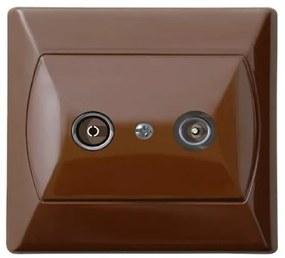 RTV zásuvka GPA-AK hnedá