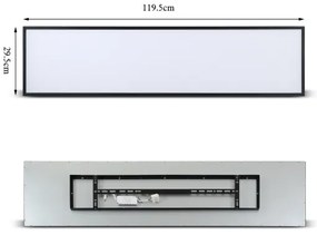 Brilagi - LED Stropné svietidlo SLIMFRAME LED/58W/230V 120x30 cm čierna