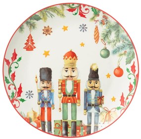 Jedálenský tanier s Luskáčikmi Chris Nutc v darčekovej krabičke - Ø 27*2,5 cm