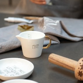 Biela porcelánová mliekovka ADD A LITTLE LOVE