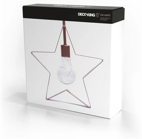 Vánoční LED lampa STAR červená