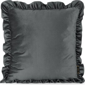 DEKORAČNÁ OBLIEČKA NA VANKÚŠ BRENDA 45X45 CM TMAVOSIVÁ