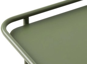 Dizajnový konferenčný stolík Harinder 75 cm olivovo-zelený