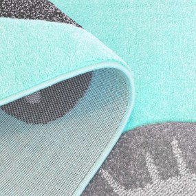 Dekorstudio Detský koberec BEAUTY mentolový s loďou Rozmer koberca: 80x150cm
