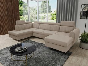 Rohová sedačka U Potazuro XL (béžová) (s úl. priestorom) (p)