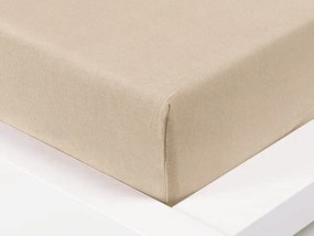 XPOSE® Jersey plachta Exclusive na vysoký matrac - biela káva 90x200 cm
