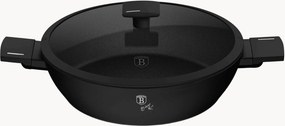 Nepriľnavý plytký hrniec's pokrievkou Matte Black