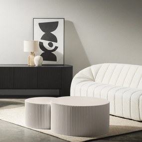 Sada dvoch konferenčných stolíkov Belmonte šedo-béžová